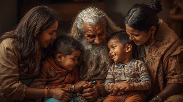 Baba und seine Familie.